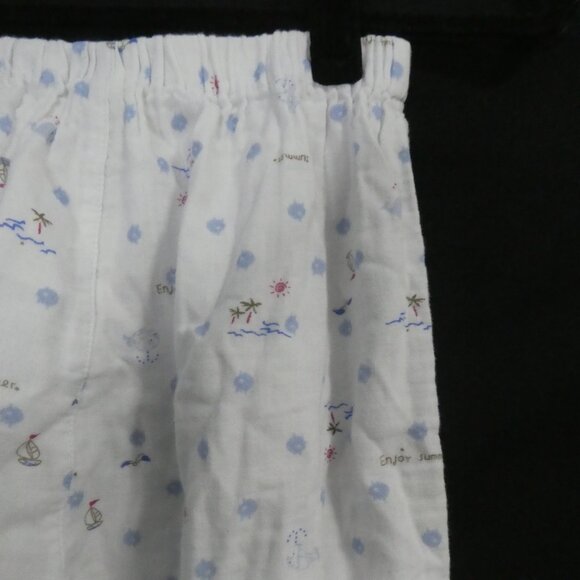 Unbranded | small 155/66A | Whimsical White Pajama Bottoms | Elastic Waistband - Picture 12 of 16